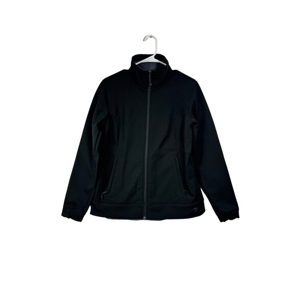 Mountain Hardwear Size Large Fleece Lined Softshell Jacket Black Full Zip - Picture 1 of 8